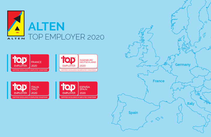 ALTEN awarded Top Employer© in France and in 3 other countries